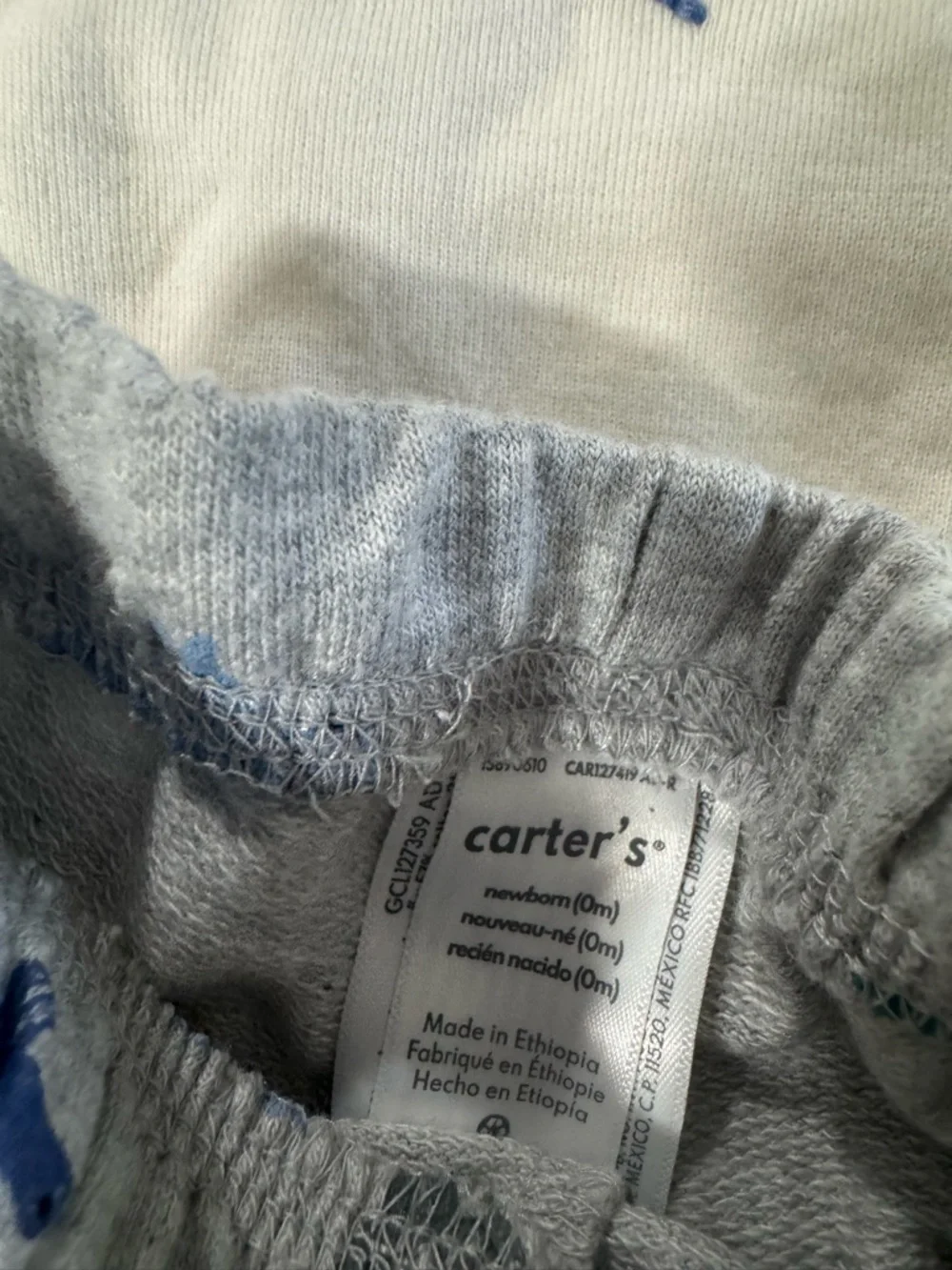 Carter's Cream Top with Green Dinosaur and Gray Dino Print Pants - Picture 3 of 6